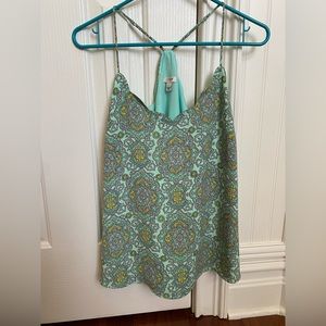 J. Crew scalloped spaghetti strap blouse.